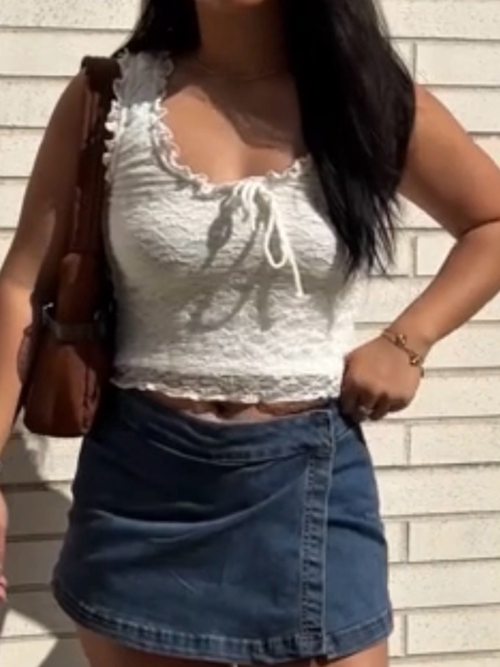 Aeropostale Cream Lace Tank Top Size Medium